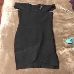 Black mini bandage dress